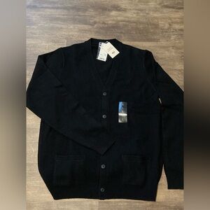 UNIQLO Premium Lambswool V Neck Long Sleeve Cardigan Black size L NWT